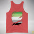 Aromantic Pride Flag Ripped Reveal Premium Tank Top - Red Triblend